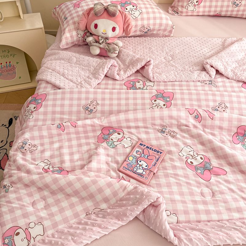 Fire Blanket Kitchen - Sanrio Cartoon Child Summer Quilt Kuromi