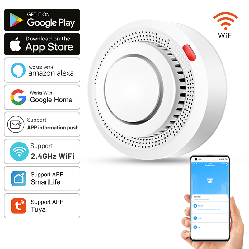 Tuya Smart WiFi Smoke Sensor F - مراجعة Smoke Detector Interconnected وسعره