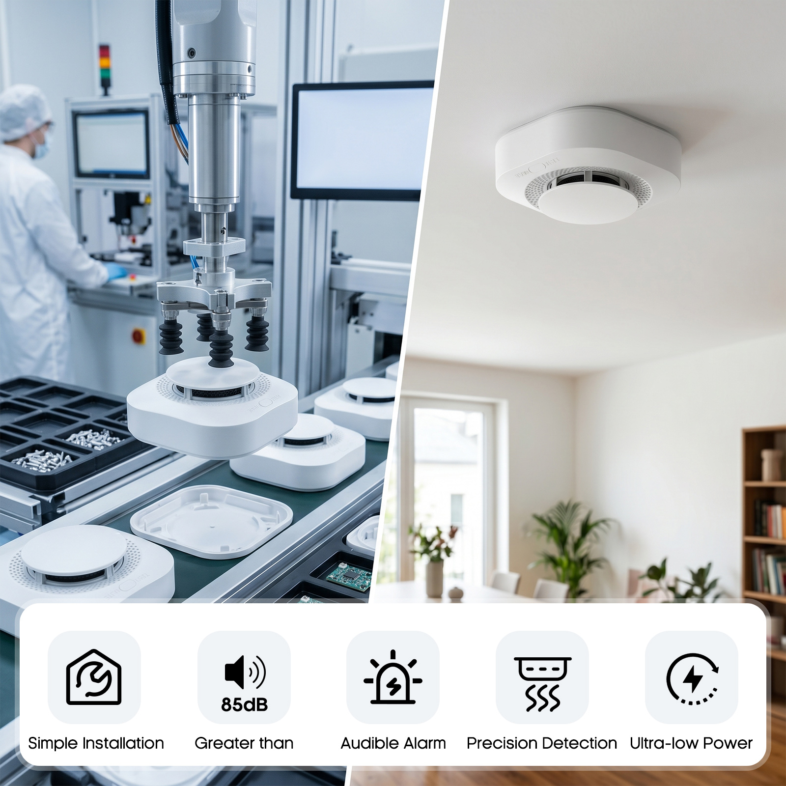 4 / 6 / 8 / 12 PCS Tuya Zigbee - مراجعة Smoke Detector Interconnected وسعره