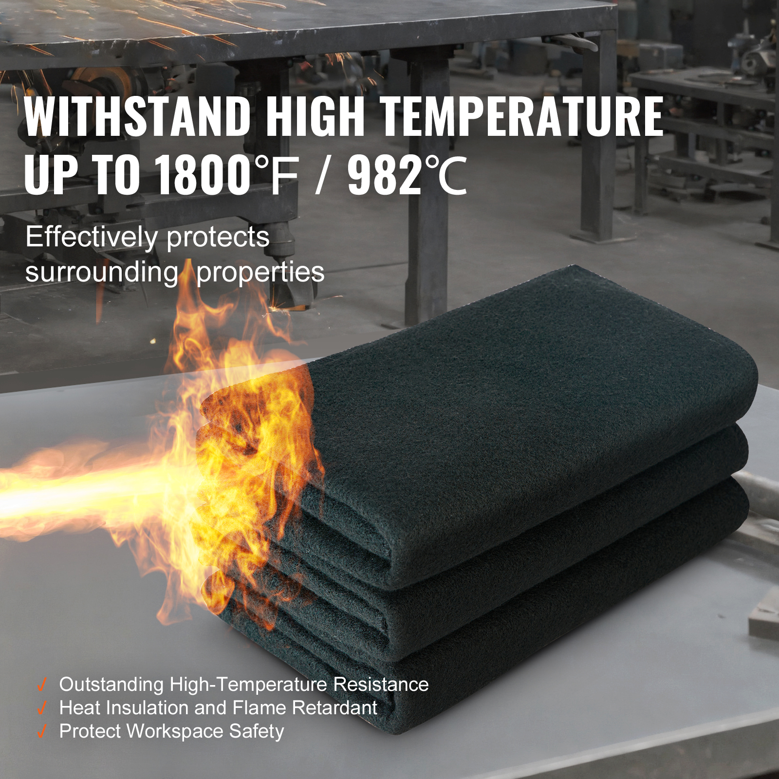 SucceBuy Carbon Felt Welding B - مراجعة Fire Blanket Kitchen وسعره