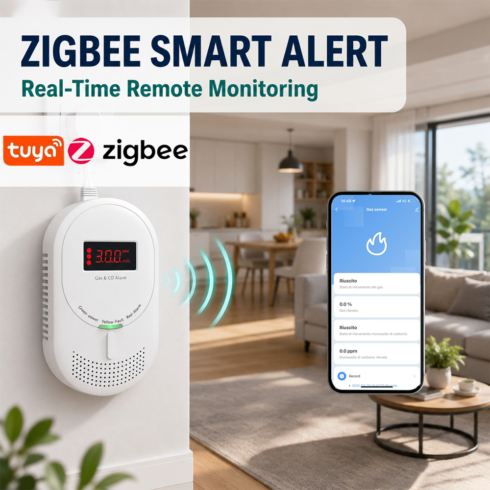 CCEsafety Zigbee Tuya Gas CO D - مراجعة Co Detector Plug وسعره