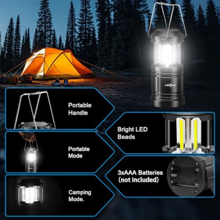LED Camping Lantern, Battery O - مراجعة Power Outage Light وسعره