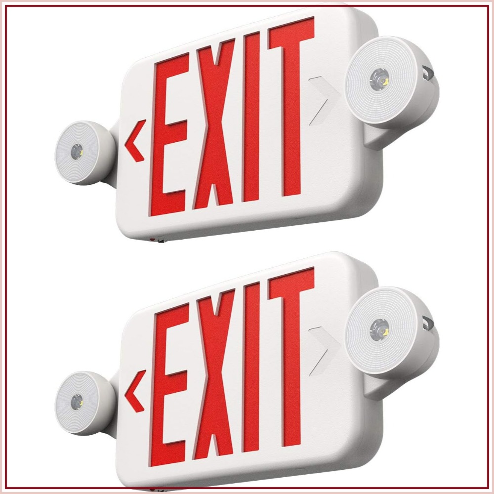 2 Pack Exit Sign with Emergenc - مراجعة Emergency Exit Sign وسعره