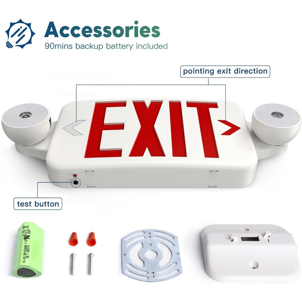 2 Pack Exit Sign with Emergenc - مراجعة Emergency Exit Sign وسعره