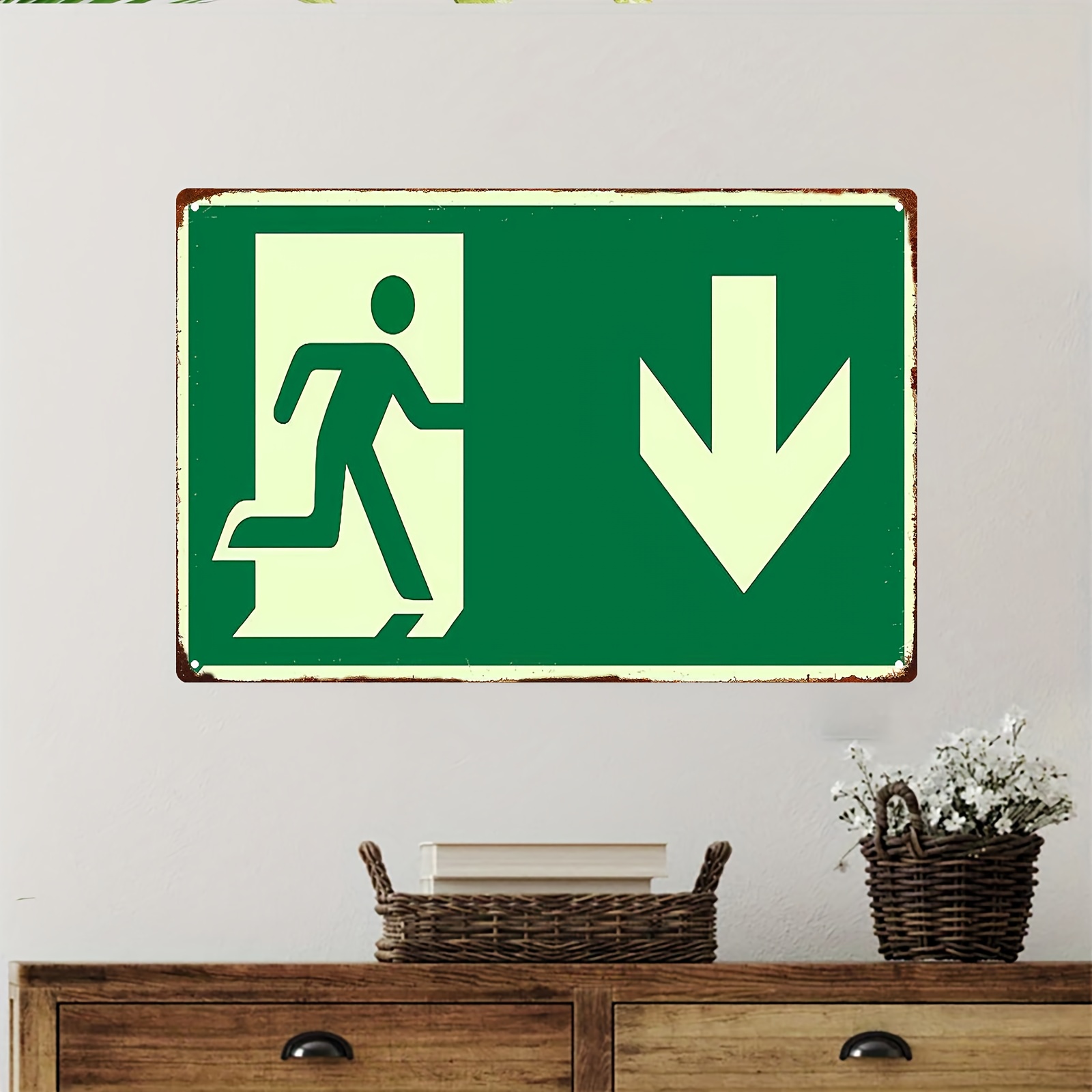 2D Vintage Metal Iron Sign | P - مراجعة Emergency Exit Sign وسعره