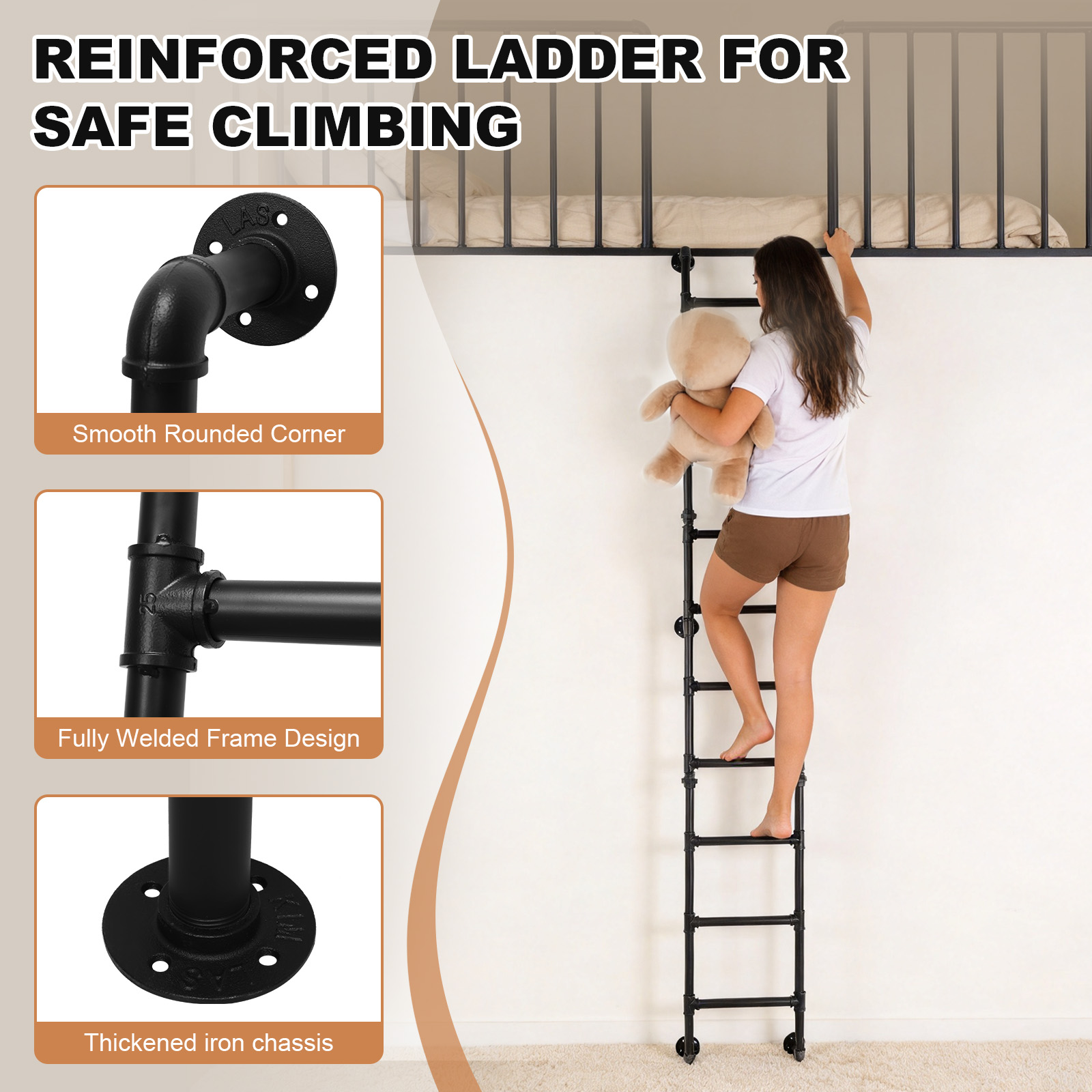 10FT Loft Ladder 450lbs Capaci - مراجعة Fire Escape Ladder وسعره