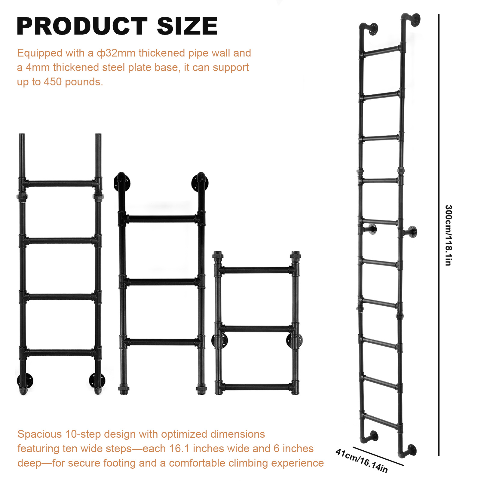 10FT Loft Ladder 450lbs Capaci - مراجعة Fire Escape Ladder وسعره