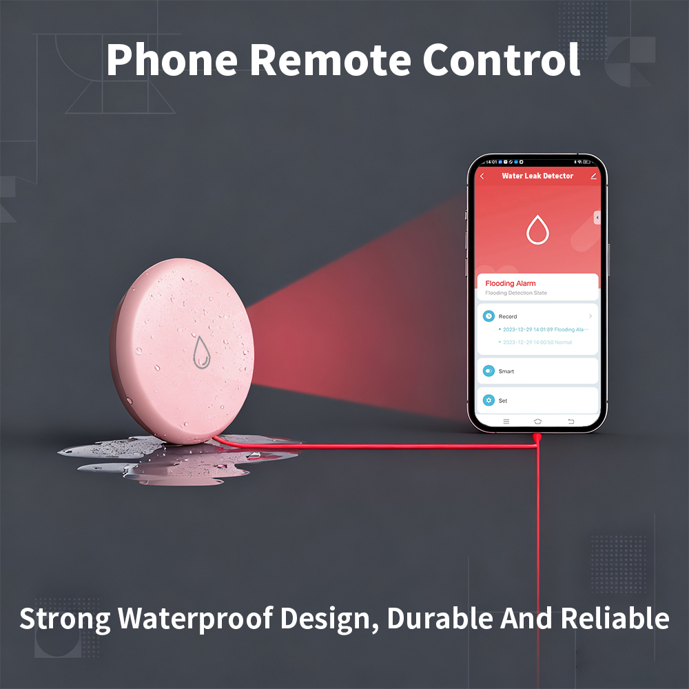 Zigbee Leakage Sensor LED Imme - مراجعة Water Alarm Sensor وسعره