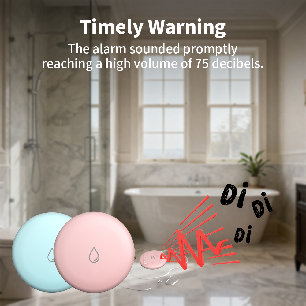 Zigbee Leakage Sensor LED Imme - مراجعة Water Alarm Sensor وسعره