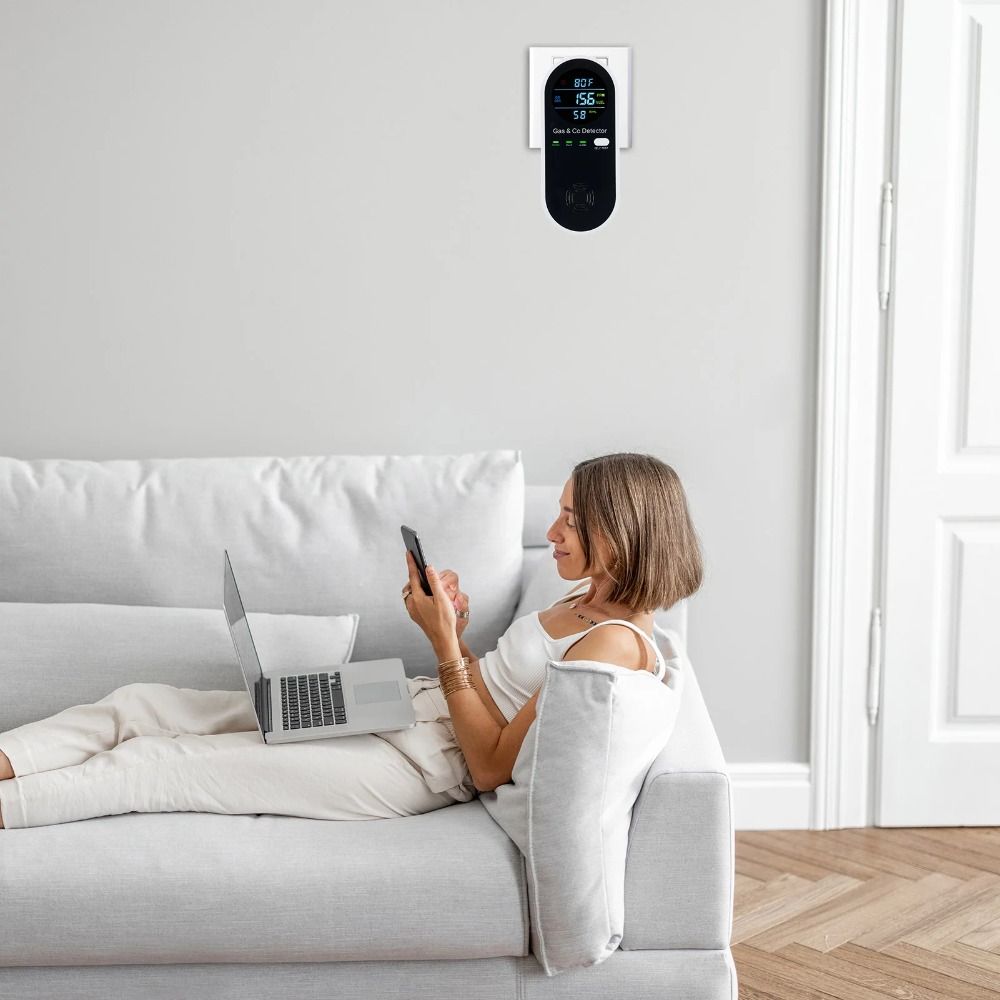 4 in 1 LED Display Gas Detecto - مراجعة Co Detector Plug وسعره