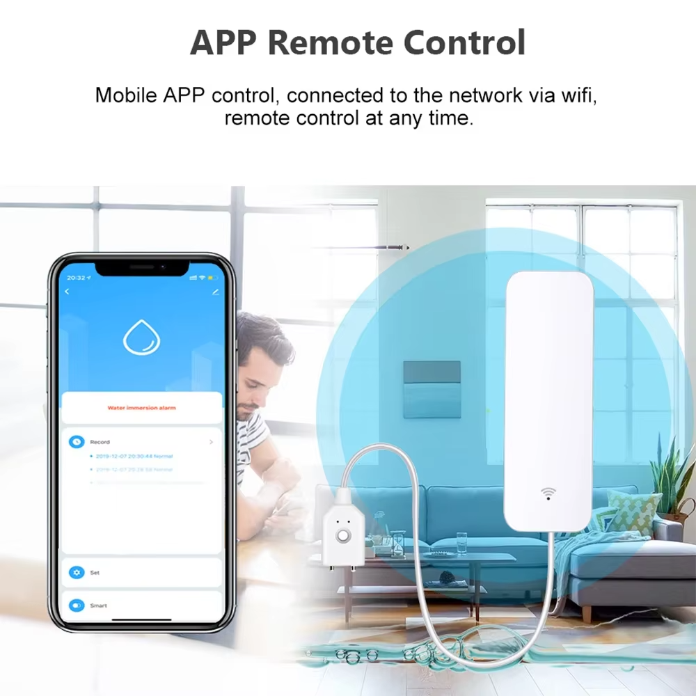ZigBee WiFi Water Leak Sensor  - مراجعة Water Alarm Sensor وسعره