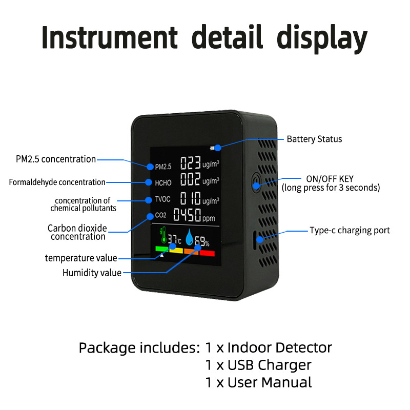 New Air Quality Detector CO2 A - مراجعة Co Detector Plug وسعره