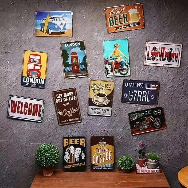 （2D Tin painting）Vintage Metal - مراجعة Emergency Exit Sign وسعره