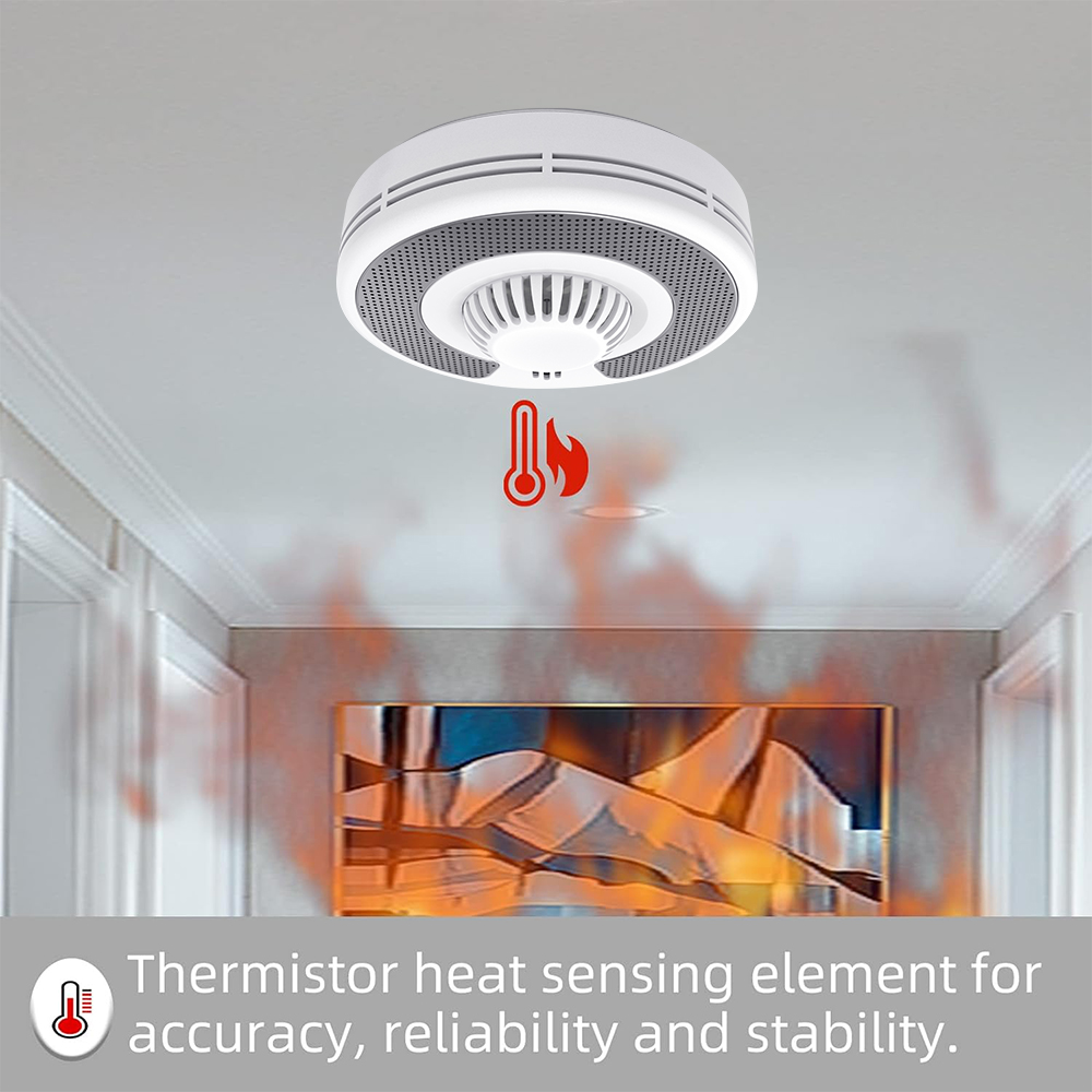 Wireless Interlinked(433MHz)+T - مراجعة Smoke Detector Interconnected وسعره