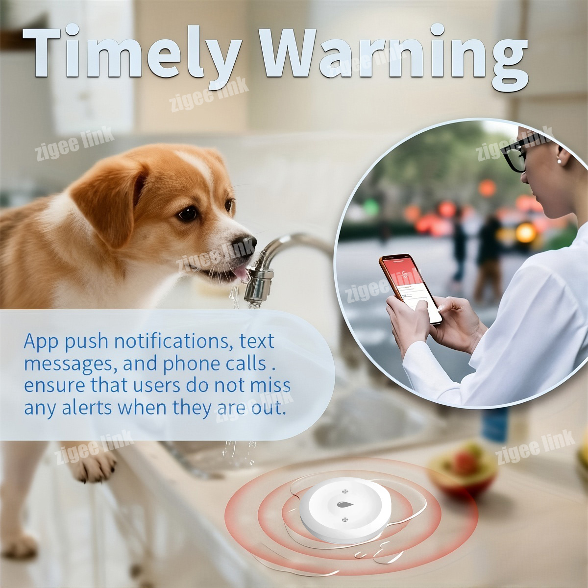 ZigBee 3.0 Water Sensor Smart  - مراجعة Water Alarm Sensor وسعره