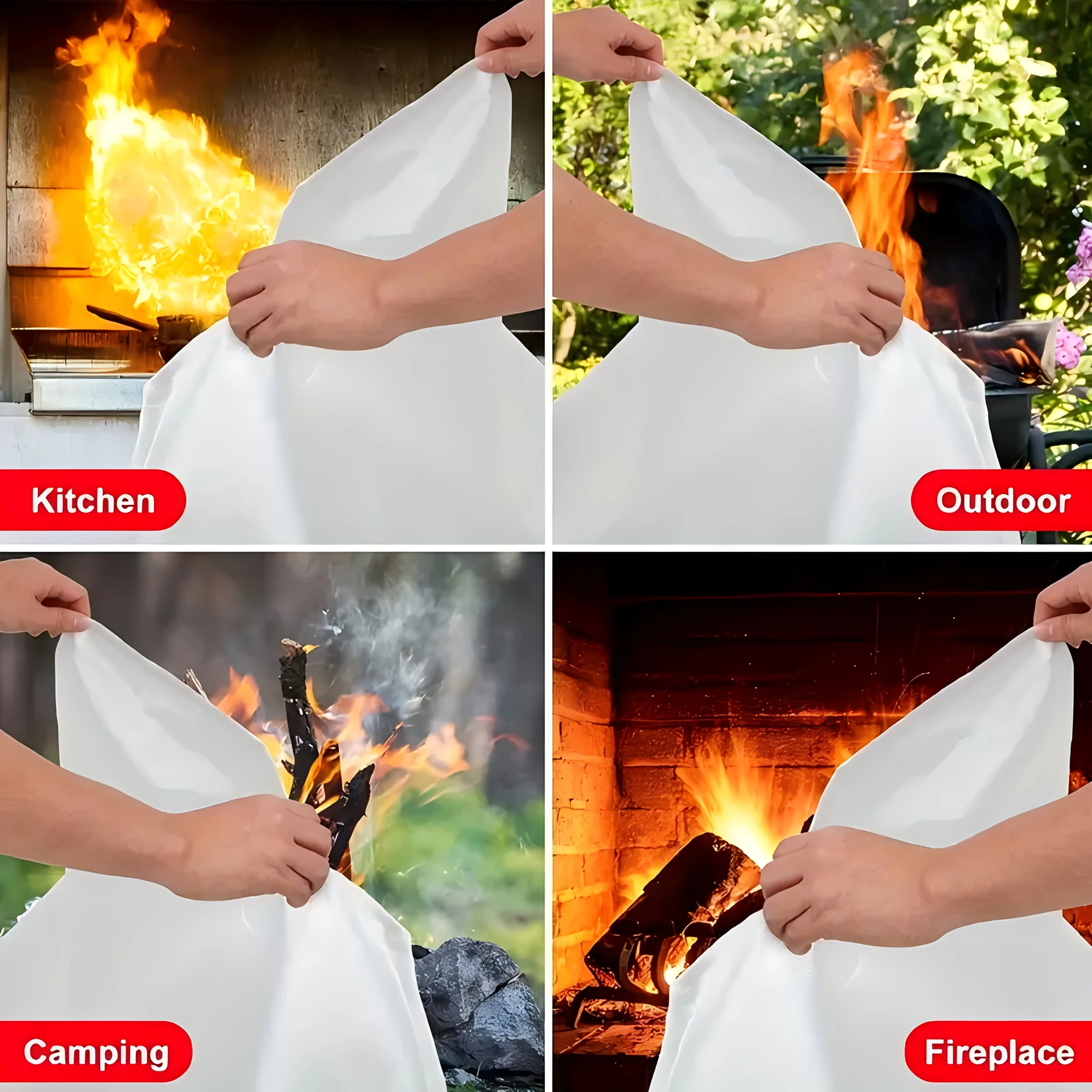 Fiberglass Fire Blanket Emerge - مراجعة Fire Blanket Kitchen وسعره