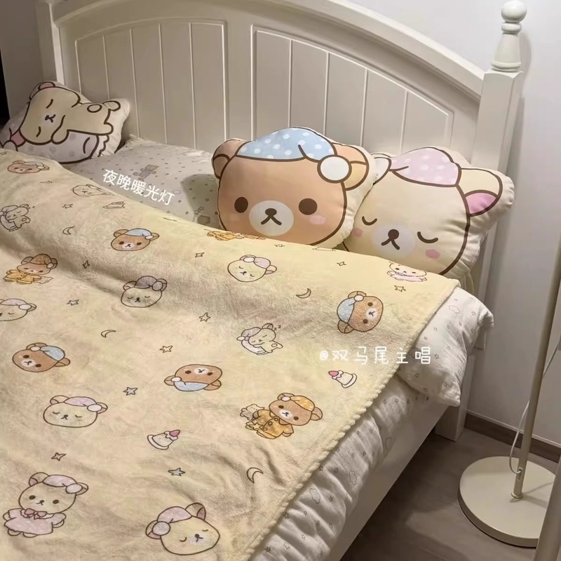 Cartoon Rilakkuma Flannel Thro - مراجعة Fire Blanket Kitchen وسعره