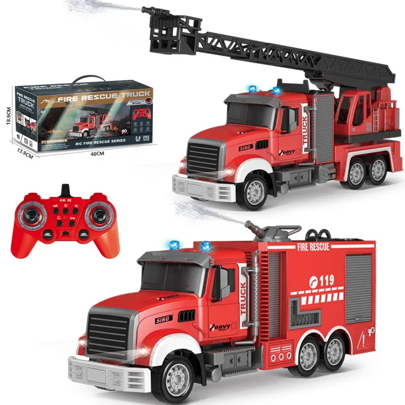 2.4G RC Fire Engine Car with S - مراجعة Fire Escape Ladder وسعره