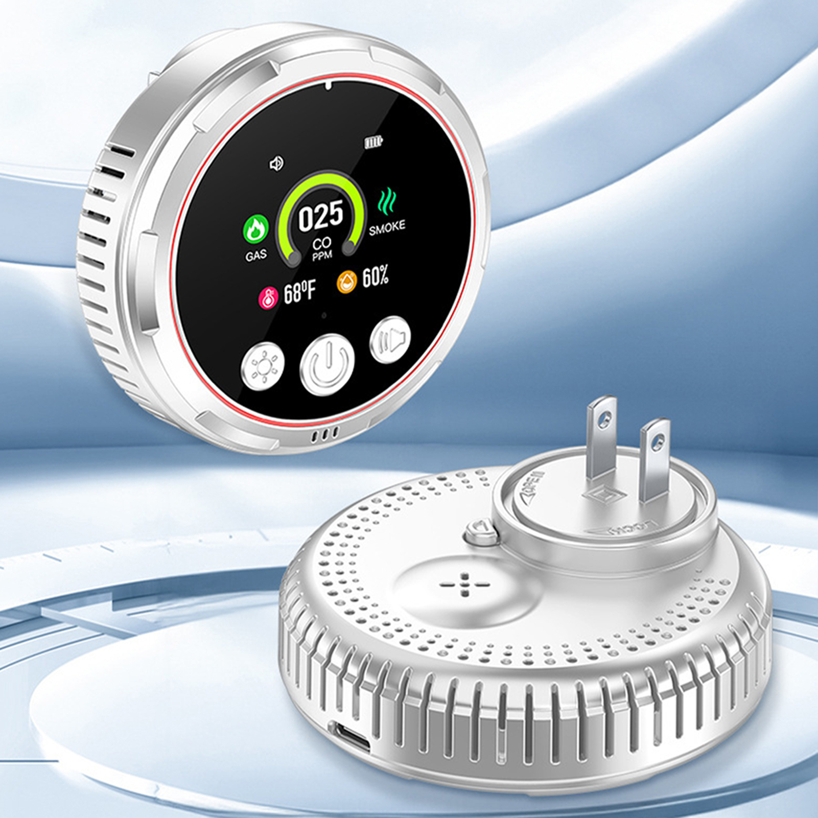 Home Safety Alarm,5 in 1 Carbo - مراجعة Co Detector Plug وسعره