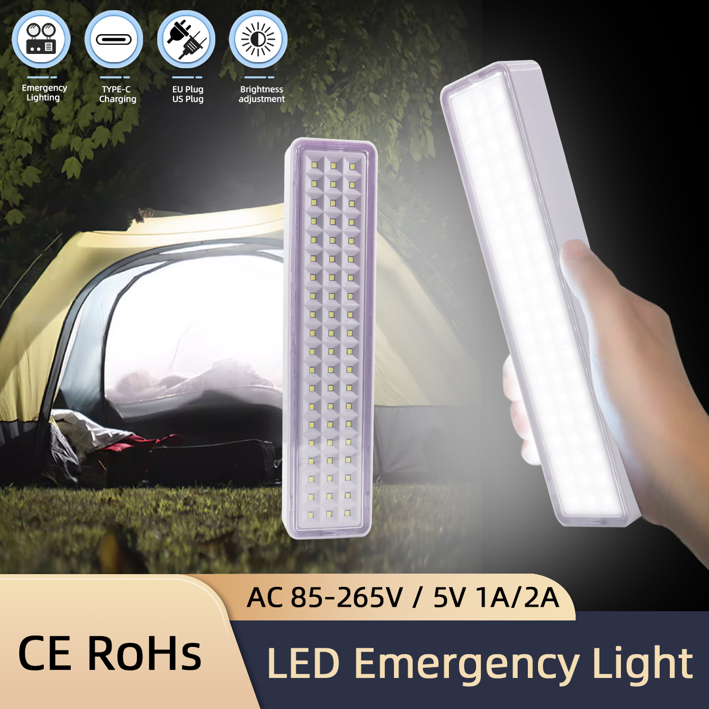 60LED Emergency Fire Fighting  - مراجعة Power Outage Light وسعره