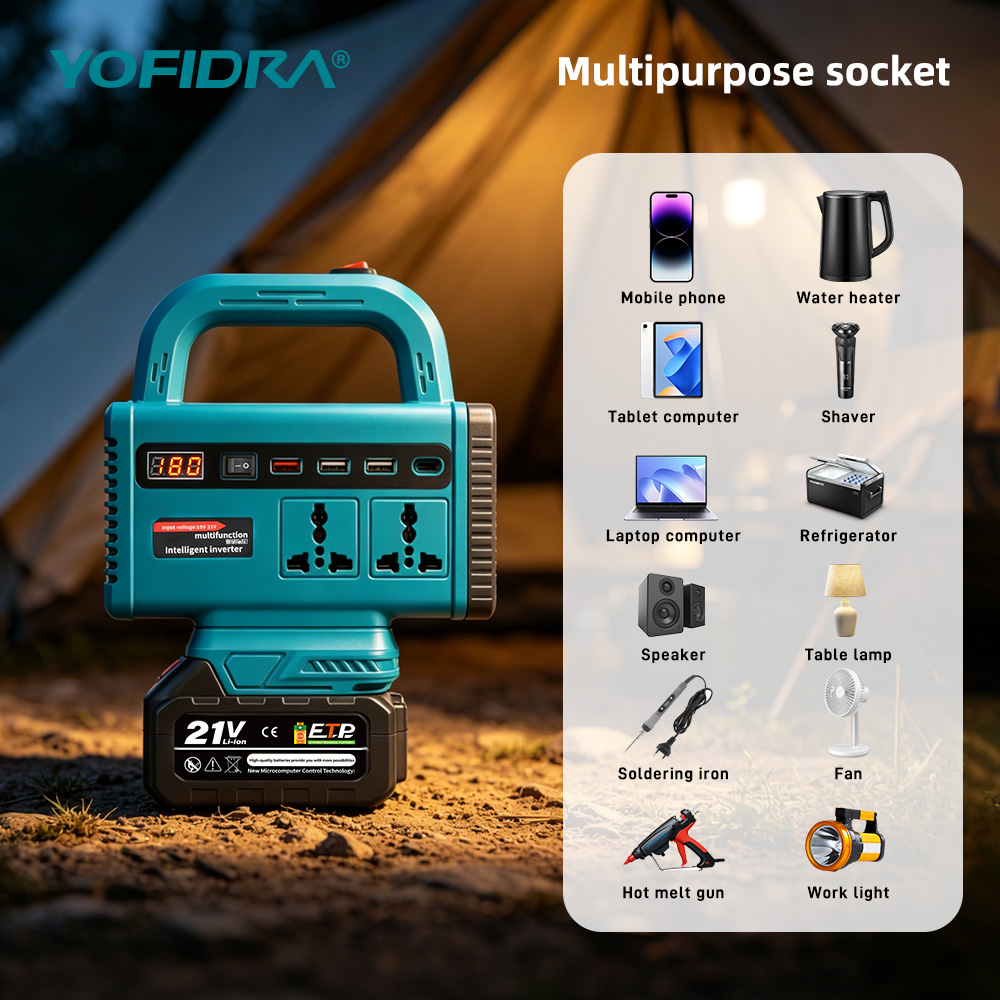 YOFIDRA 220V Portable Power In - مراجعة Power Outage Light وسعره