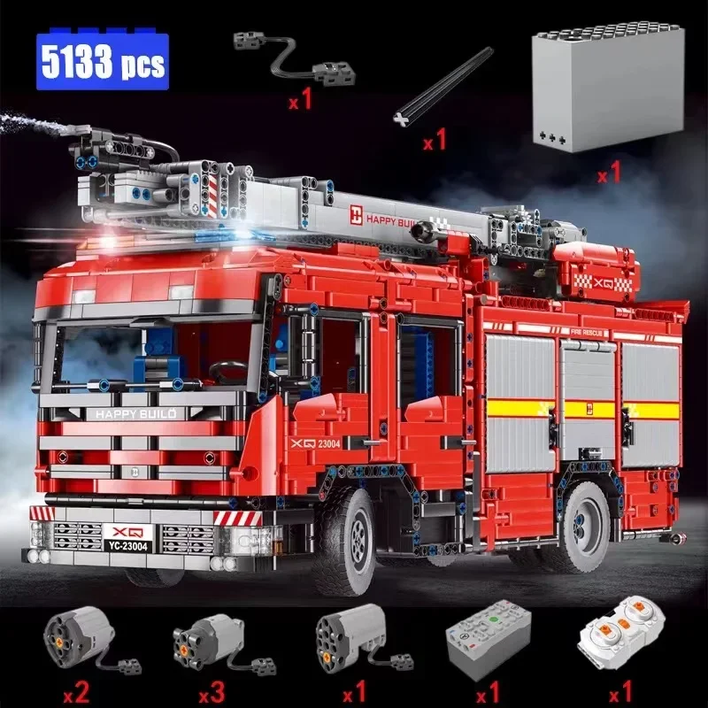 YC-23004 5133Pcs APP Car Model - مراجعة Fire Escape Ladder وسعره