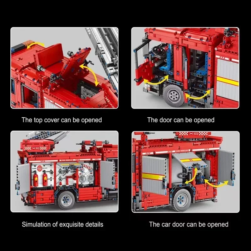 YC-23004 5133Pcs APP Car Model - مراجعة Fire Escape Ladder وسعره