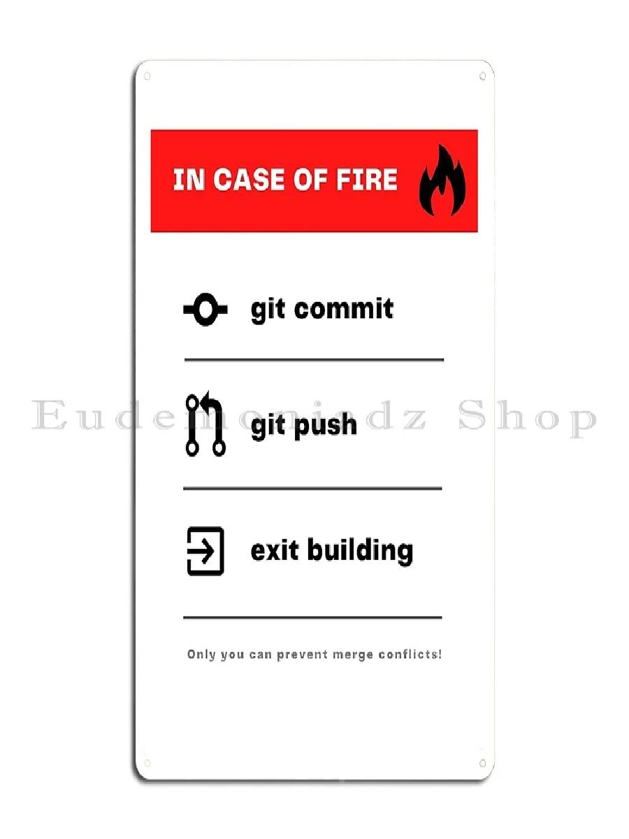 In Case Of Fire Git Commit Git - مراجعة Emergency Exit Sign وسعره