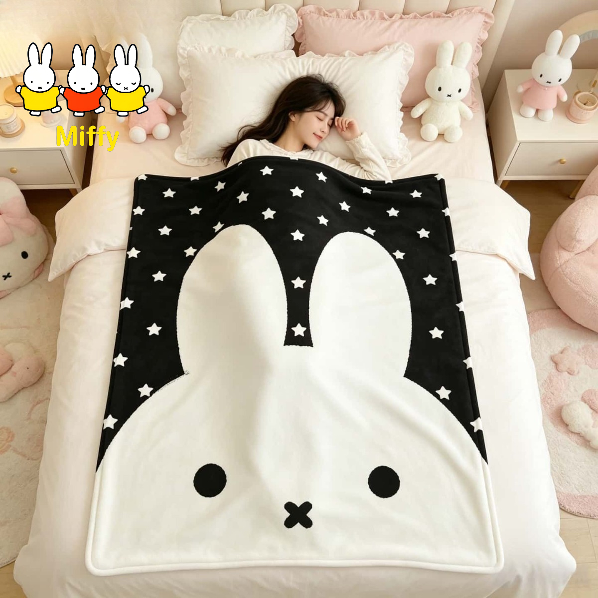 Kawaii Miffy Blanket Cartoon M - مراجعة Fire Blanket Kitchen وسعره